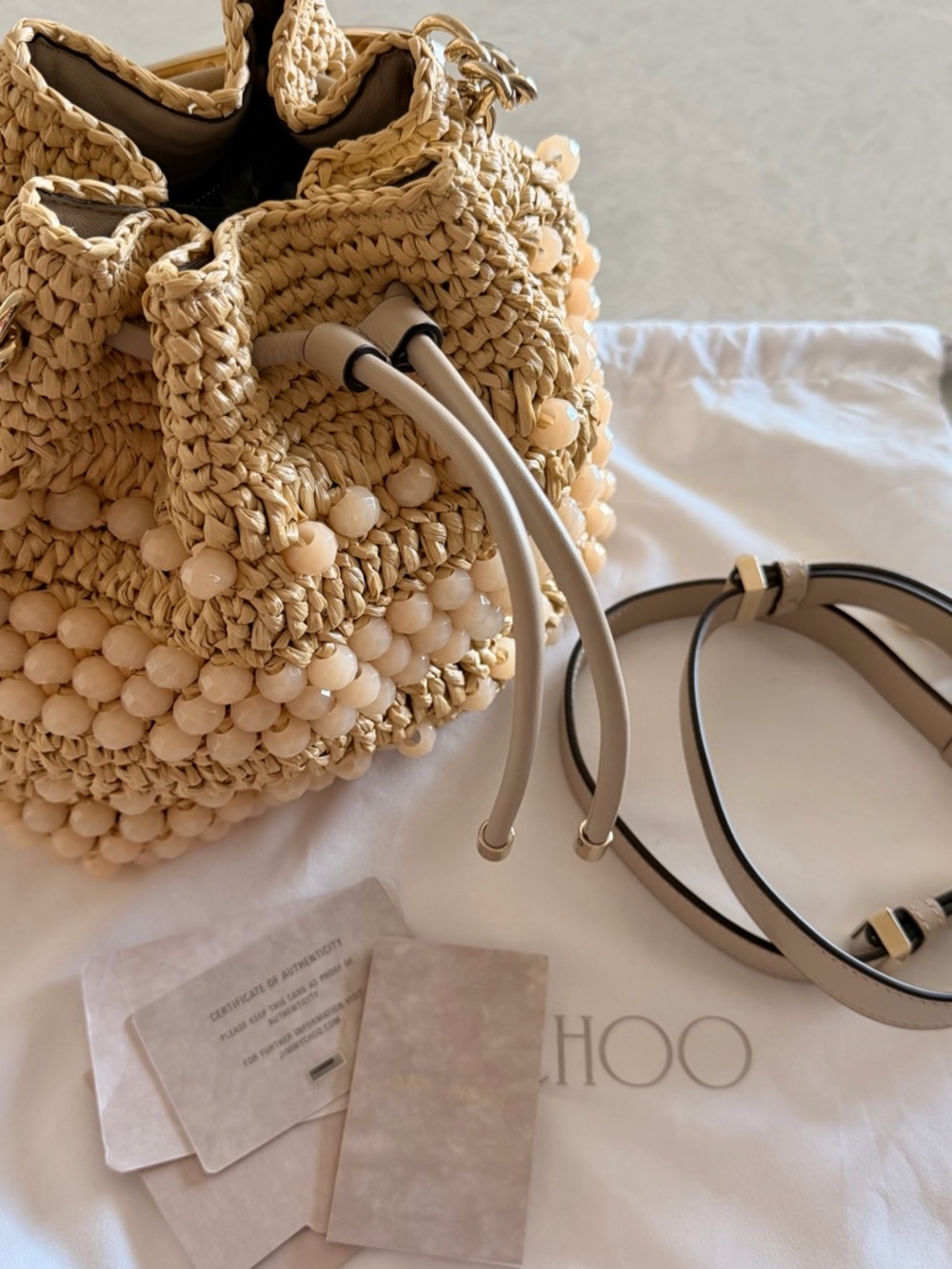 Jimmy Choo Bon Bon Beaded Bucket Bag - Picture 12 of 12